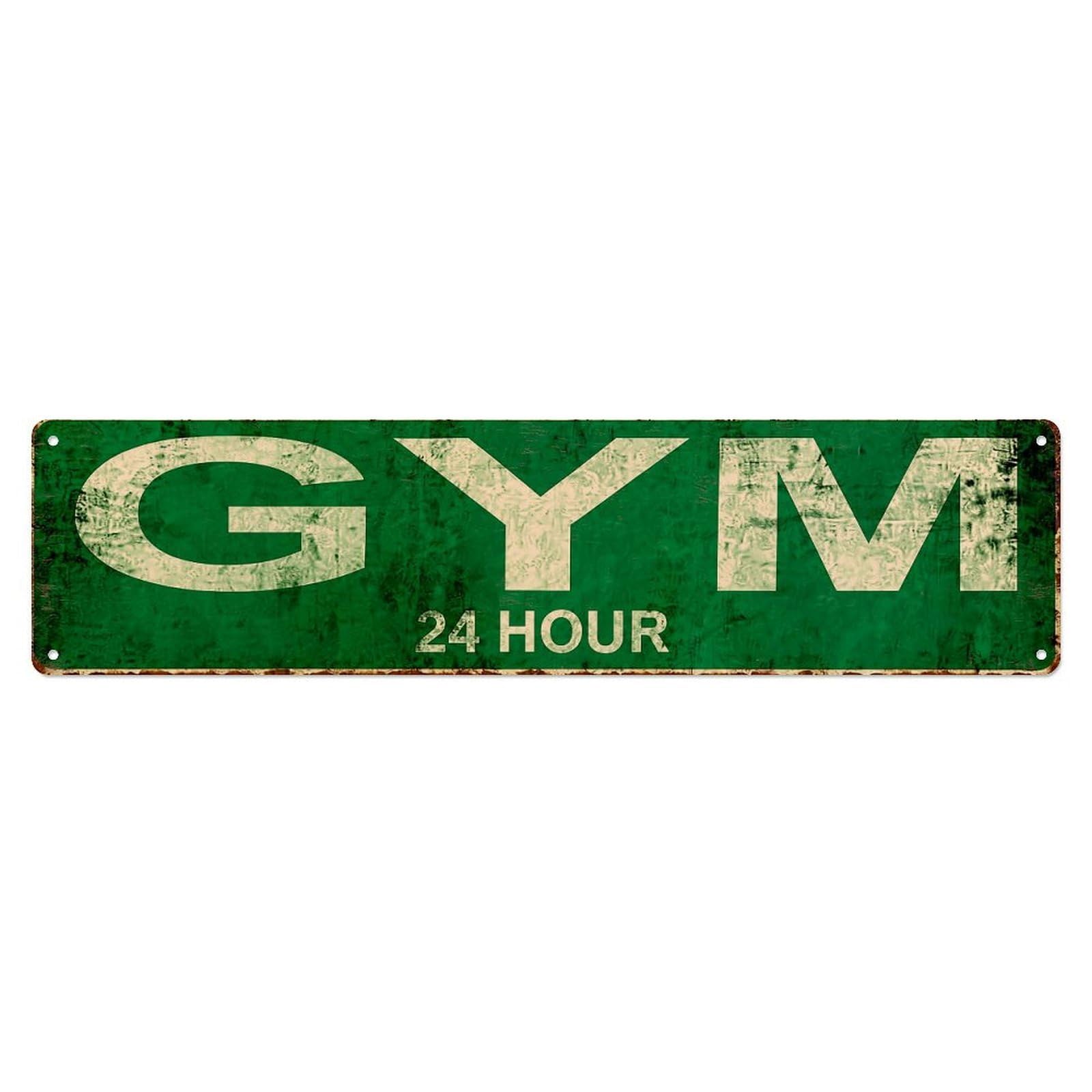 Green Rustic Gym Sign Metal Tin Sign Plaque
