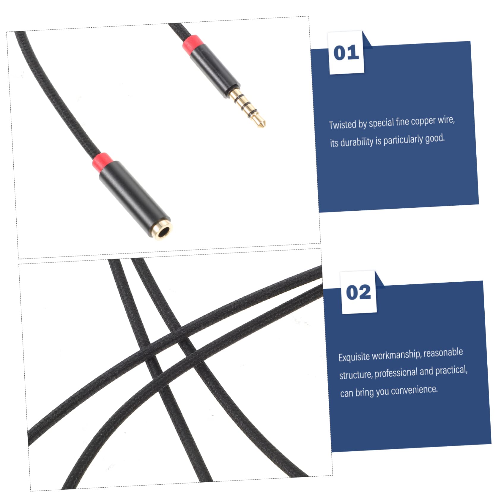 5 Stücke Audio Kabel Männlich Zu Weiblich 3 5mm Verlängerung 1/8 Zu 1/8 Stereo Kabel Für Mikrofon Mischer