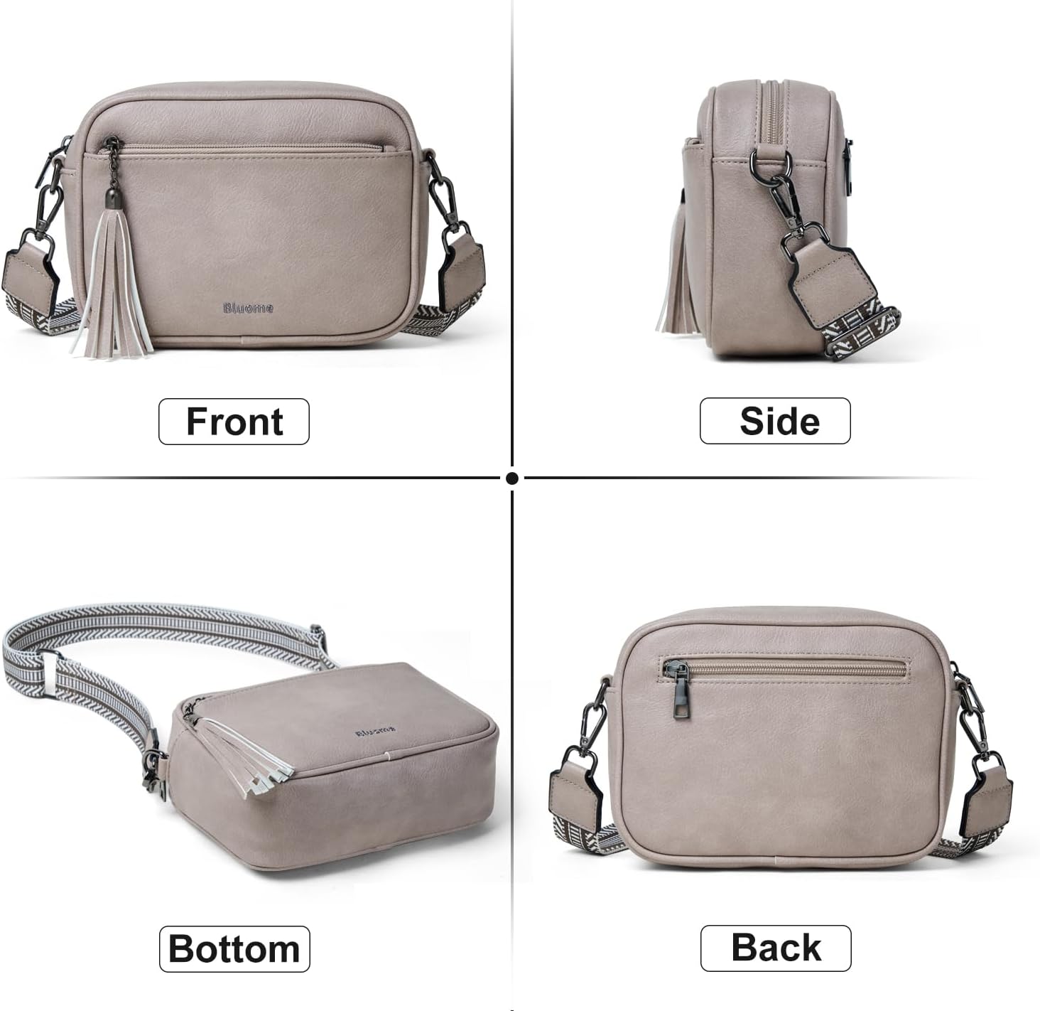 Bluome Small Crossbody Purse for Women – Multi Pocket Travel Purses Crossbody Bag Shoulder Handbags with Adjustable Strap - Image 5