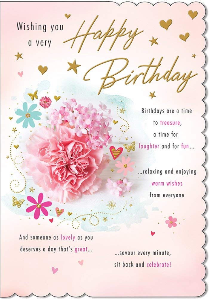 Carte D'anniversaire Traditionnelle - 20,3 X 15,2 Cm - Piccadilly Greetings