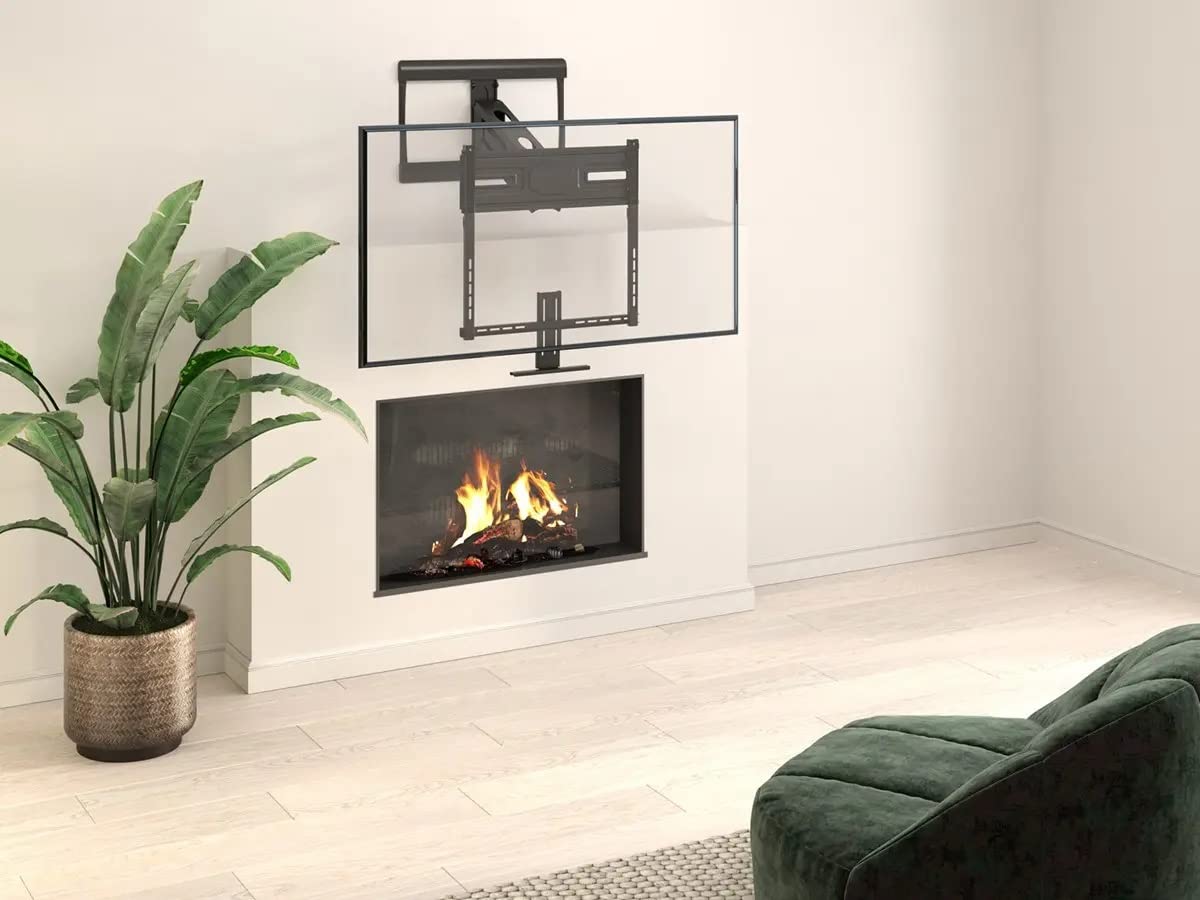 Monoprice Spring Assisted Above Fireplace Mantel Pull-Down Full-Motion TV  Wall Mount for TVs 43in to 70in, Weight Capacity 28.6lbs to 72.6lbs, VESA  up to 600x400, Height Adjustable: Amazon.co.uk: Electronics u0026 Photo