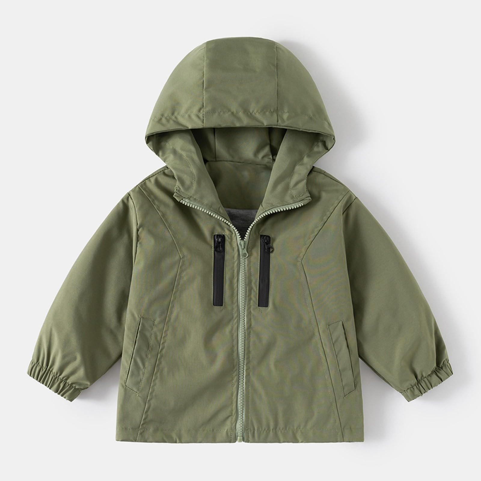 Veste de ski pour garçon 128 - Imperméable - Coupe-vent - Légère - Avec capuche et fermeture éclair - Veste d'école d'extérieur décontractée pour garçons âgés de 2 à 13 ans