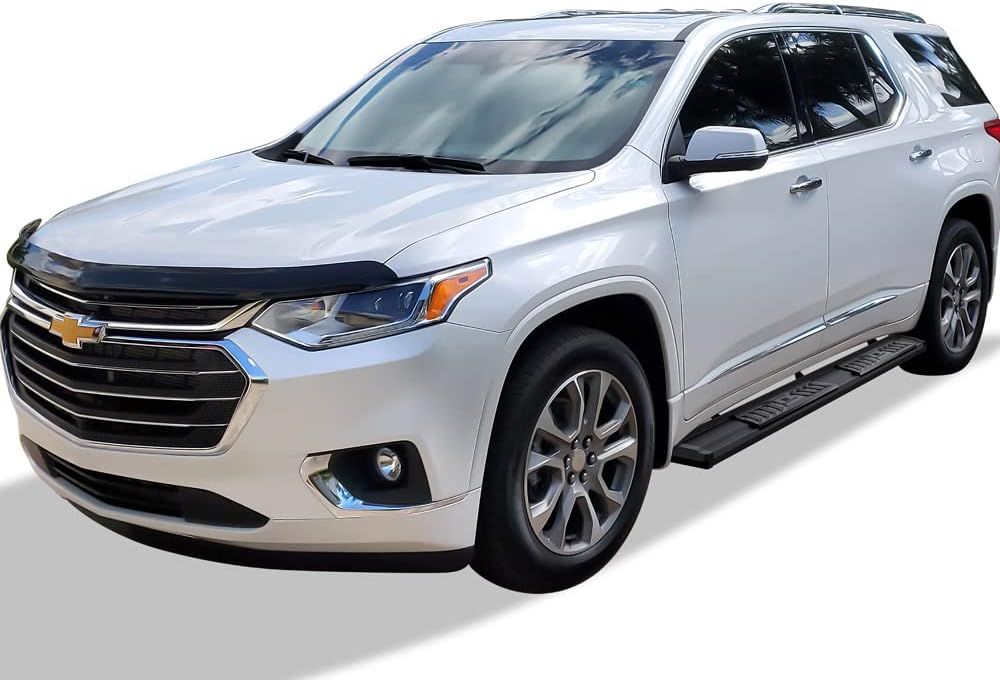 APS Black OE Style Nerf Bars Running Boards Compatible with Chevy Traverse 2018-2023
