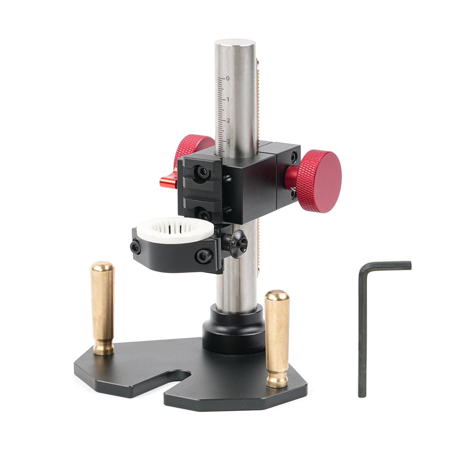 Stability Carving Tool Stand Featuring All Metal Construction and 120X118X156Mm Compacted Size for 25Mm Shank Vertical Positioning Vertical Lift Engraving Aid