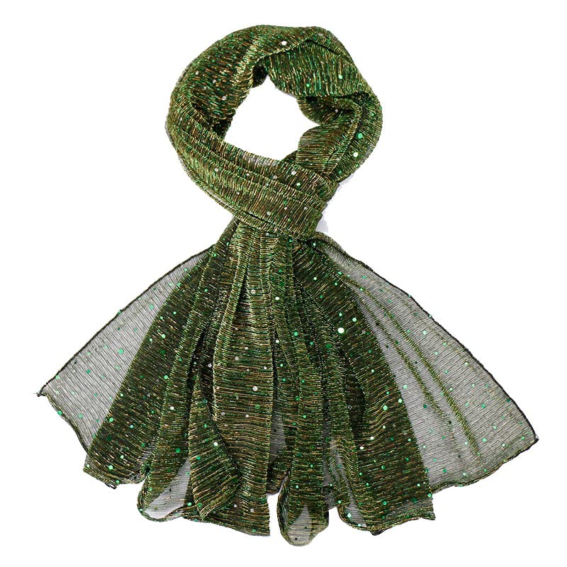 180cm Fashion Women Shimmer Scarf Women Glitters Plain Scarves Shawl Sequins Long Head Scarf Sequined Hijabs