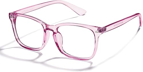 Cyxus - Gafas de computadora con bloqueo de luz azul patentadas, anti UV 400, alivia la tensión digital sobre los ojos, marco cuadrado clásico, azul