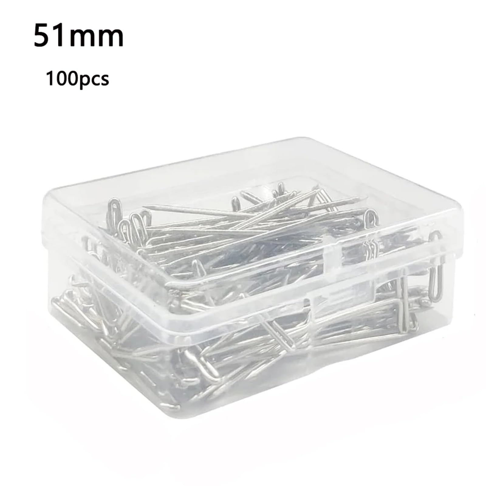 Lot de 500 épingles en T 38/51 mm pour la fabrication de perruques/présentation sur toile de mannequin, outils de coiffure (51 mm)