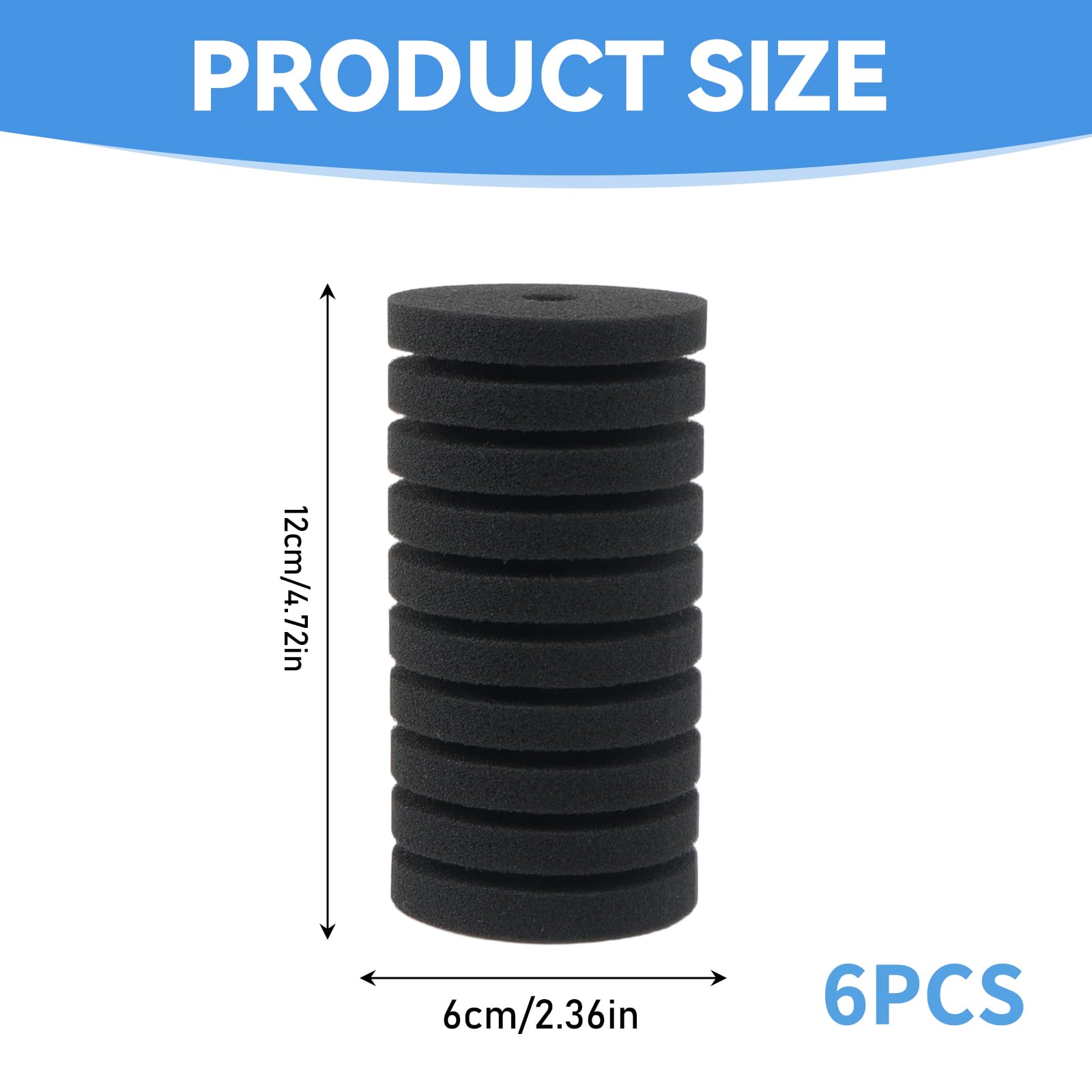 6 Pièces Filtres en éPonge pour Aquarium Filtre éPonge pour Filtration Biologique et MéCanique, éPonges de Rechange pour Filtre D'Aquarium,Filtre Silencieux en Mousse de PlongéE pour Aquarium