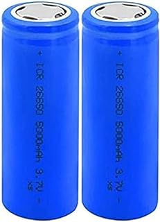 2Pcs 3.7V 26650 5000Mah Rechar Battery for Led Flashlight
