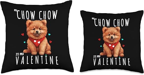Miniatura 3 de Valentine Present for Chow Chow Dog Lover Mom Girl Mama Throw Pillow