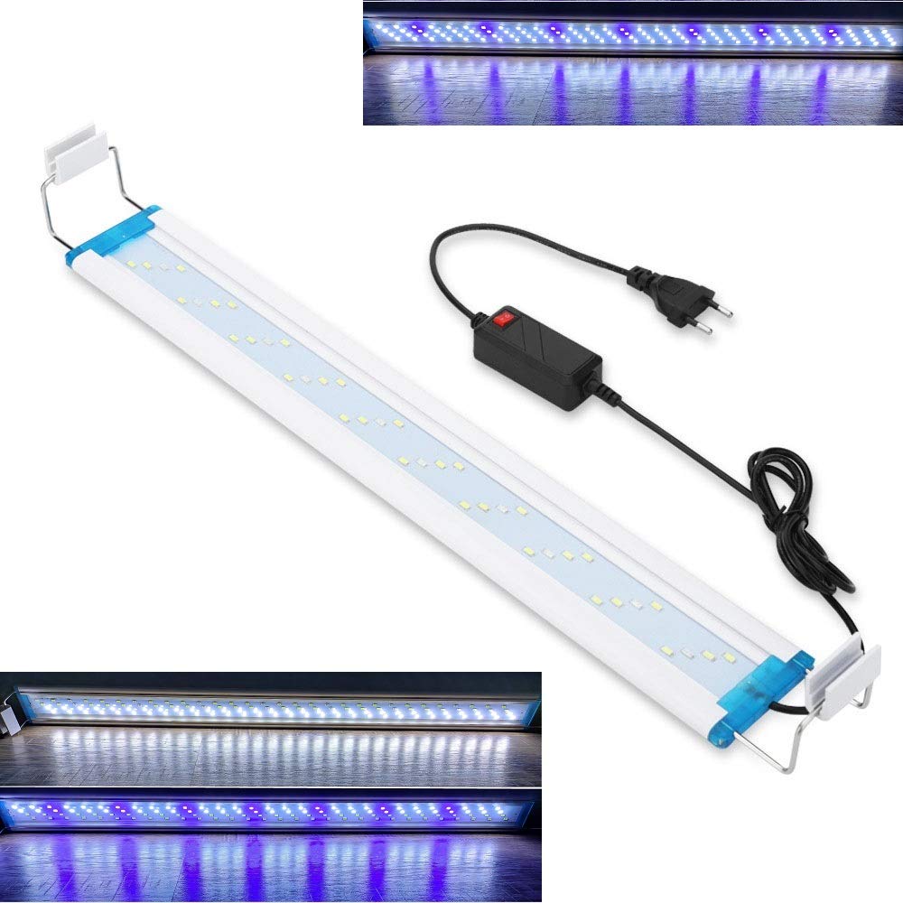 ZooPaul Lámpara LED de aluminio para acuario, 100 cm, color blanco y azul