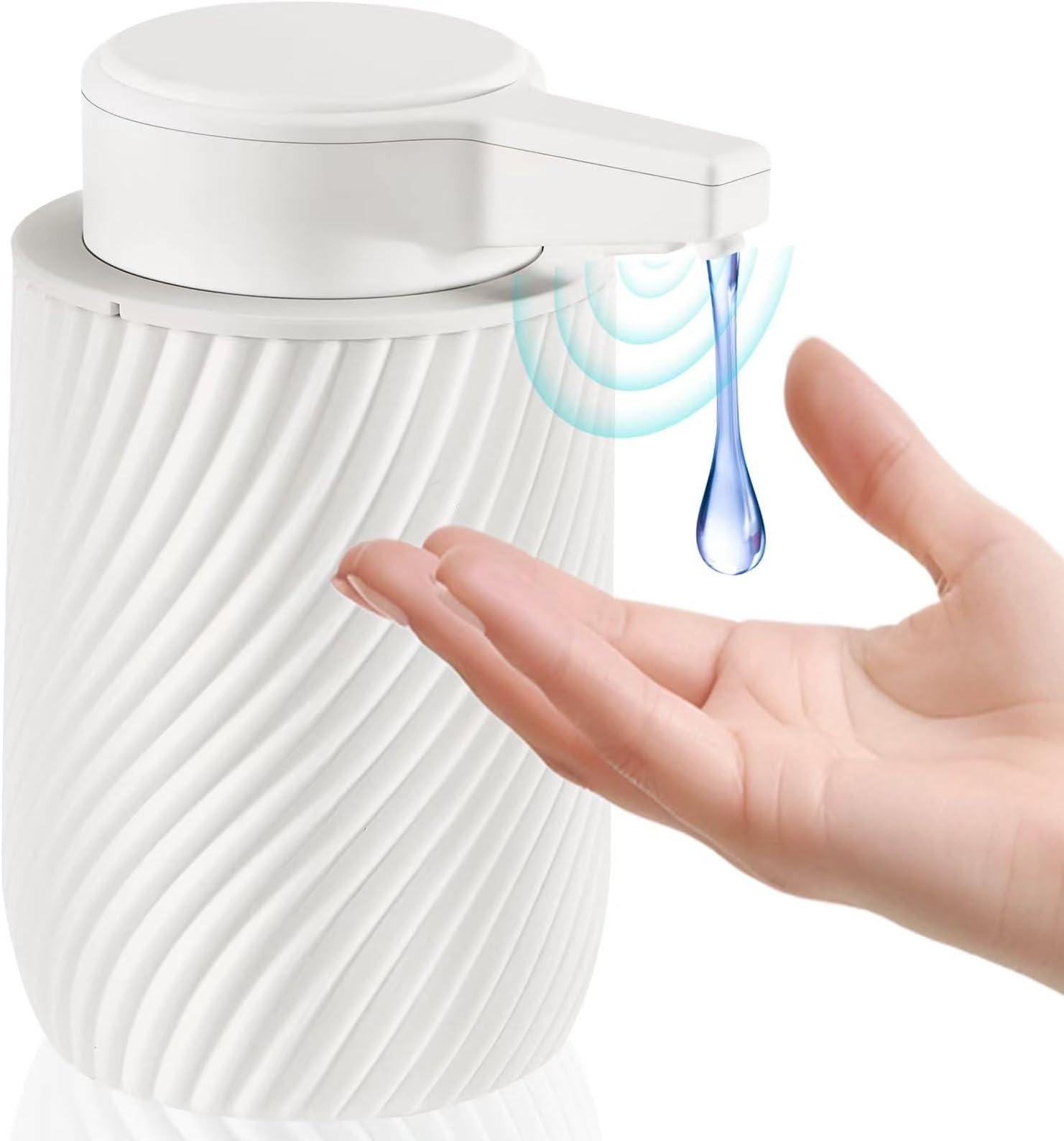 Automatic Soap Dispenser, 9oz Touchless Dish Hand Soap Dispenser Rechargeable with 3 Adjustable Soap Levels for Bathroom Kitchen Cream