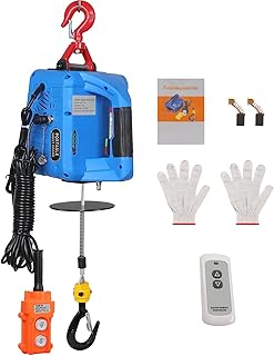 ExGizmo Electric Hoist,1100 LBS Lift Electric Hoist,3 in 1 Control Methods Electric Hoist Winch,110V Portable Winch with Overload Protection,Heavy-Duty Electric Hoist with Alloy Steel