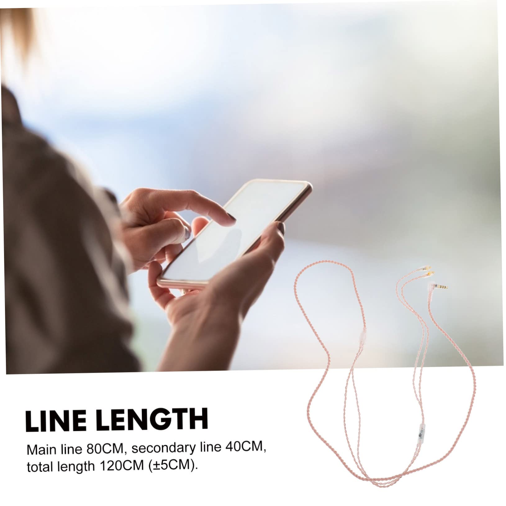 PartyKindom 5st -steckkabel Steuerkabel Für Kopfhörer Kopfhörer-zubehör Headset-kabel anschlusskabel Headset Modekabel -audiokabel Mit Weizen Metall Gebogene Einführung