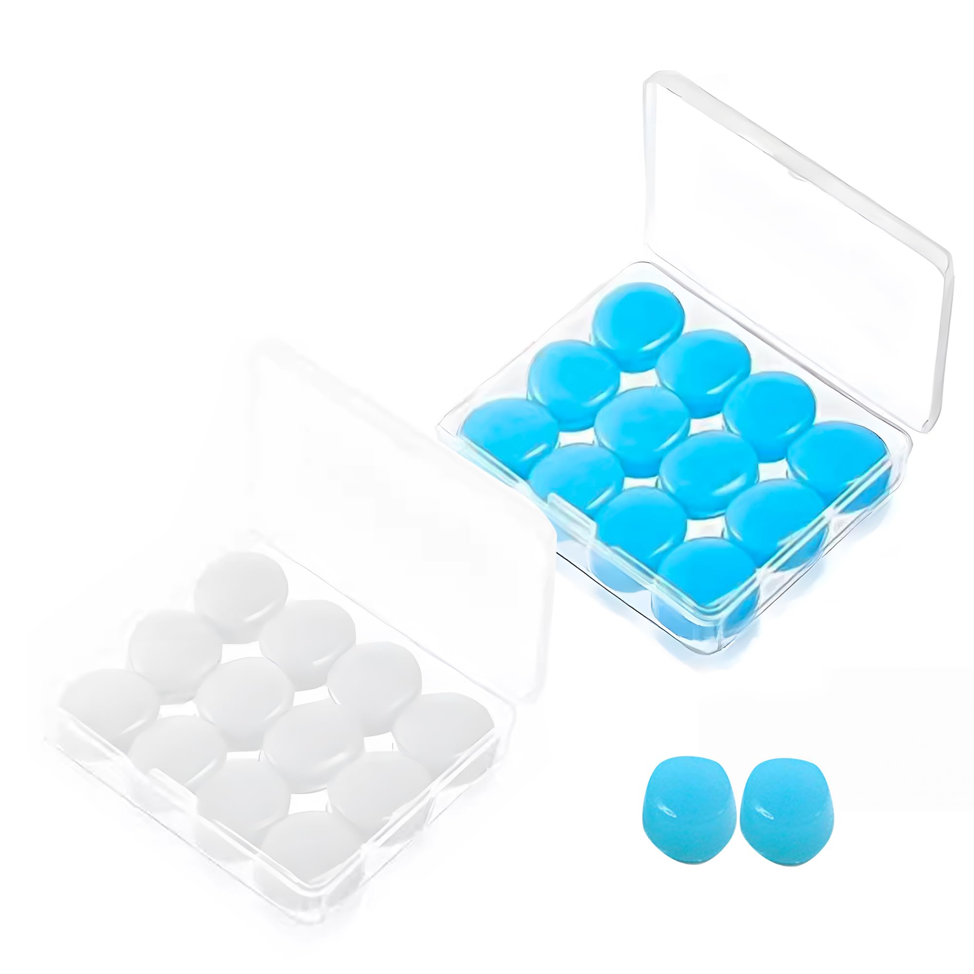 24Pcs Silicone Ear Plugs for Sleeping Ear Plugs for Sleep Earplugs Silicone Waterproof Noi...