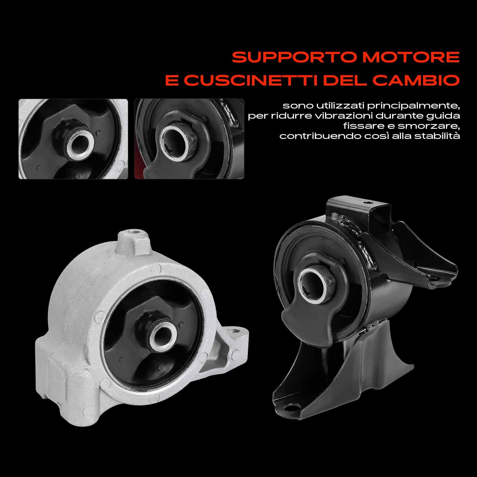 Frankberg 3 supporti motore + 2 supporti trasmissione anteriori e | 50806STWA01; Compatibile con: Pilot
