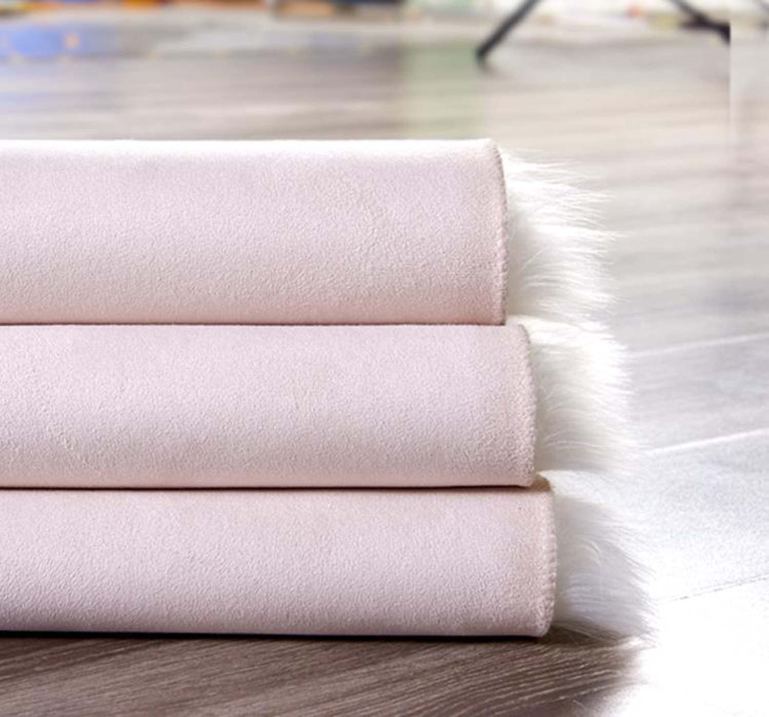 Dhao Tapis Rond Doux Faux en Peau de Mouton Imitation Toison Moquette Fluffy Soft Longhair Décoratif pour Le Salon Chambre à Coucher Canapé (Gris,120cm)