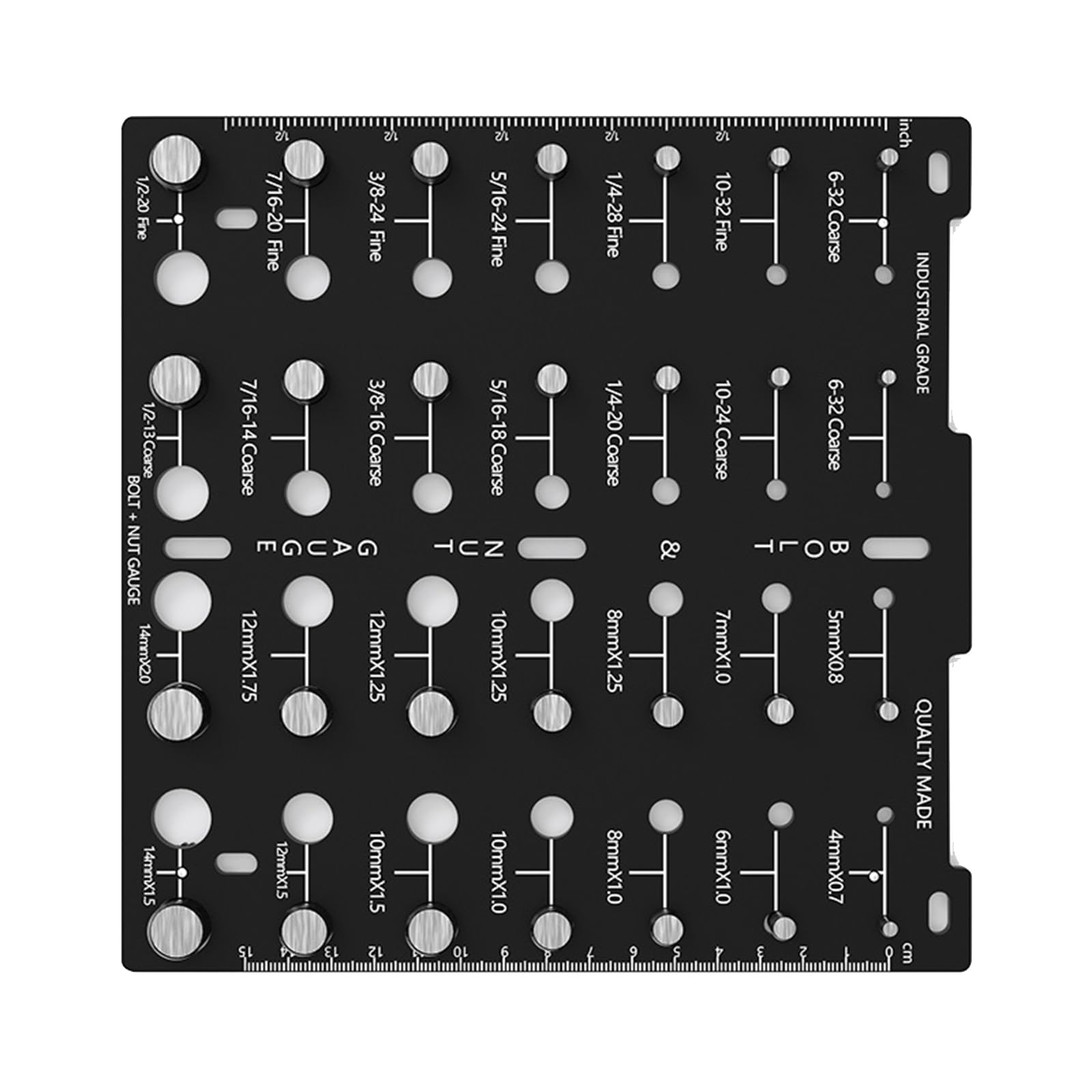 Buxuaaaa 28 Nut Thread Size Checker Thread Tester Screw Checking Tool Screw Identification Gauge Nut Identifier Measuring Tool