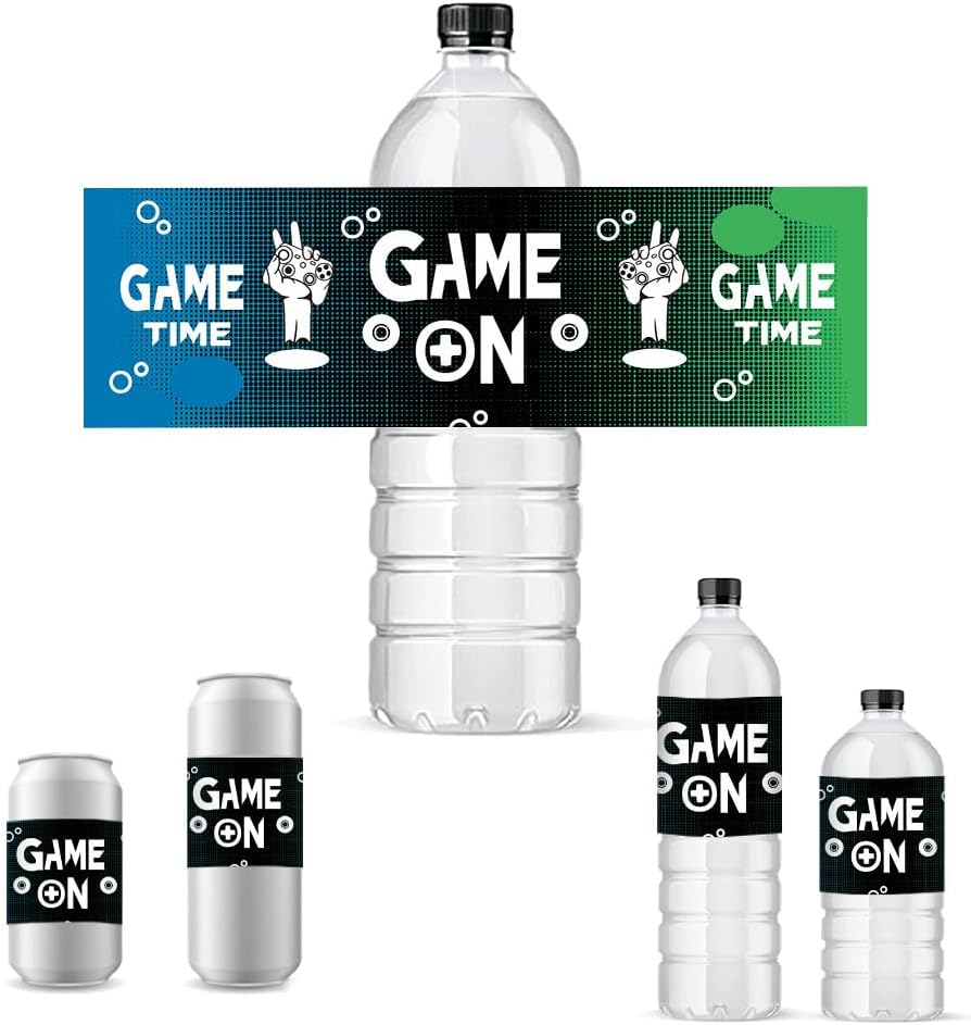 PH PandaHall 30pcs Video Game Water Bottle Labels, Decorative Bottle Wrappers & Waterproof Stickers for Birthday Party Themed Event PH PandaHall 30pcs Video Game Water Bottle Labels, Decorative Bottle Wrappers & Waterproof Stickers for Birthday Party Themed Event