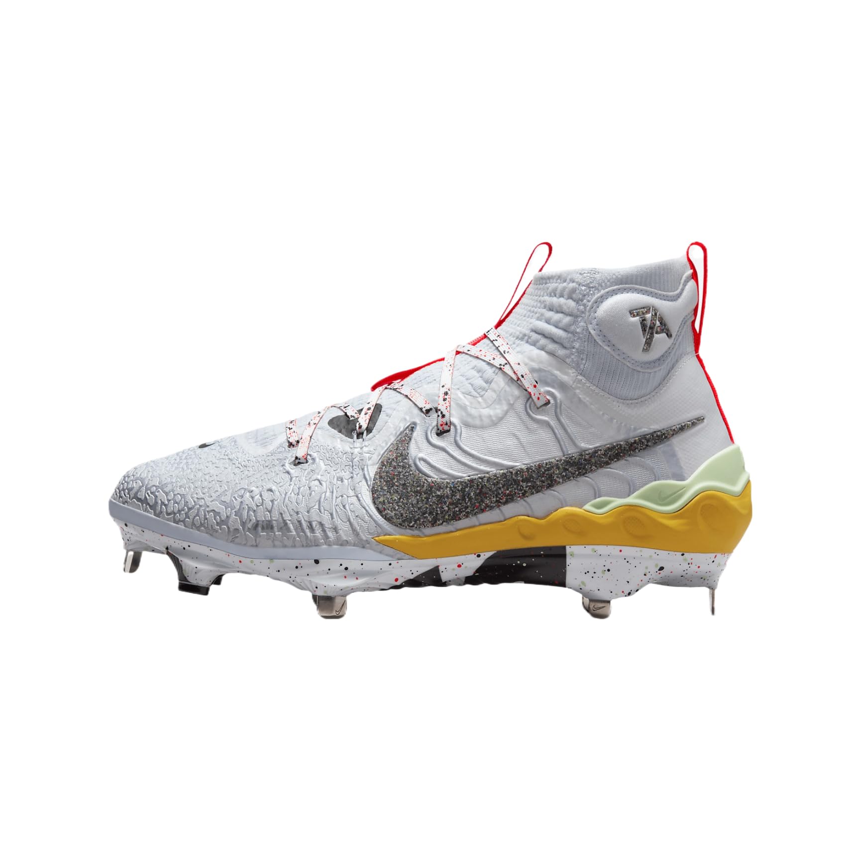 Nike Alpha Huarache NXT PE Men's Baseball Cleats (HF5576-001, : Football Grey/University Gold/Vapor Green/B) Size 13.5