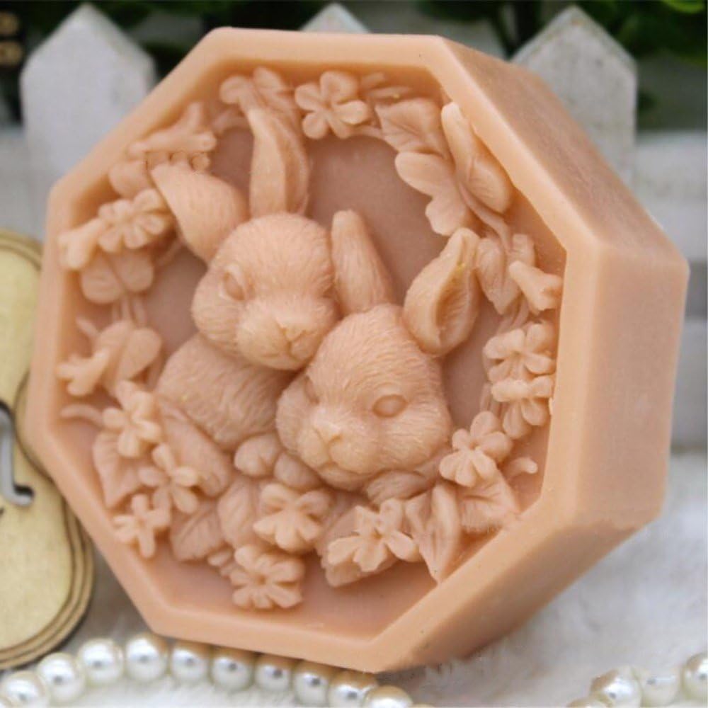 Easter Bunny Silicone Soap Molds for Soap Making Rabbit DIY Soap Molds Bar Silicon DIY Craft Handmade Soap (11332)