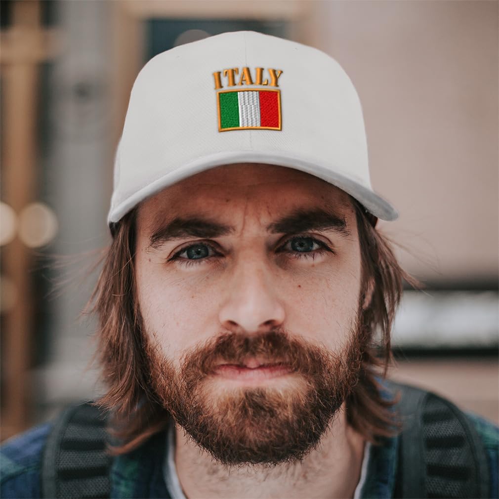 Speedy Pros Baseball Caps for Men & Women Embroidered Italy Flag Italian Italiano Italia Milan Rome Acrylic