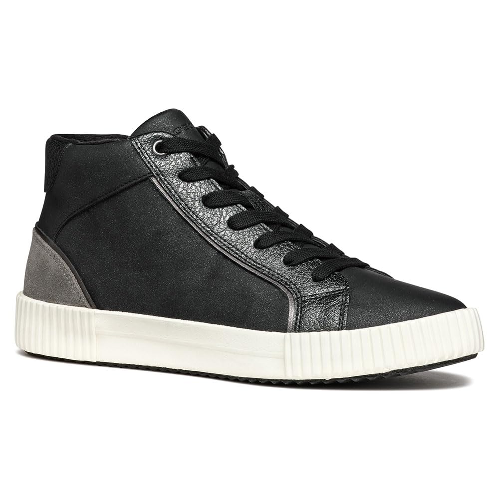 Geox Women's D Blomiee G Sneaker, Black, 7 UK