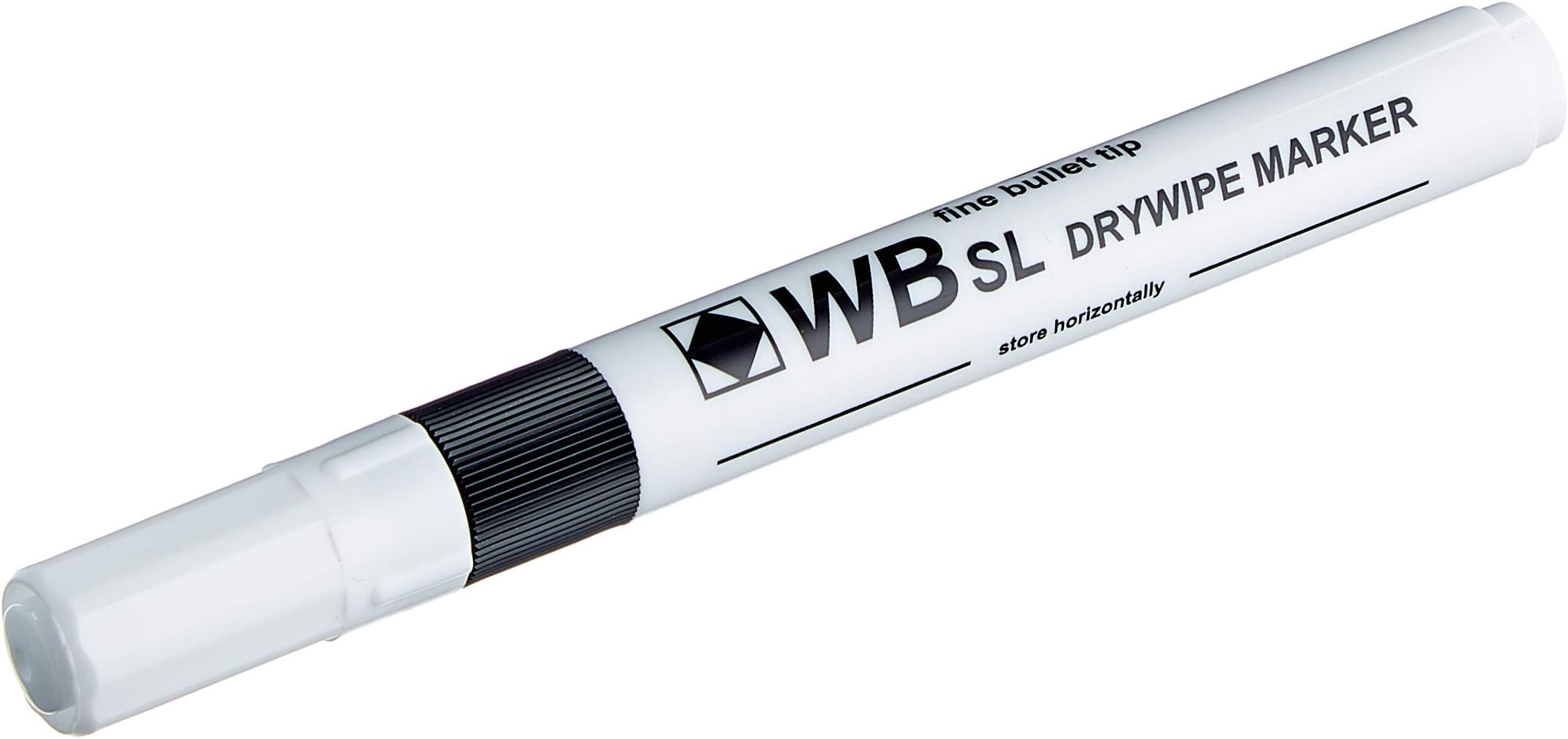 Hainenko 874001 Whiteboard Slimline Dry Wipe Marker with Fine Bullet Tip - Black (Pack of 10)