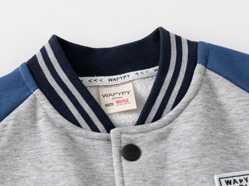 Boys Plush Jacket School Uniform Soft Clothing Button-up Warm Cardigan Winter Outerwear 20243