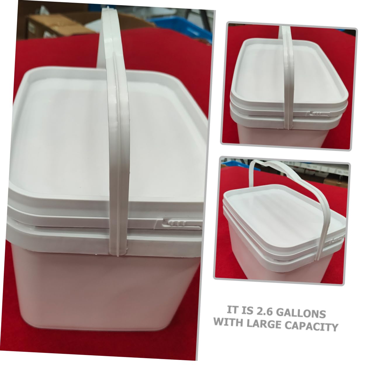 2piezas Cubo De Pintura De Plástico Asa Contenedor De Almacenamiento para Pintura y Líquidos y Profesionales