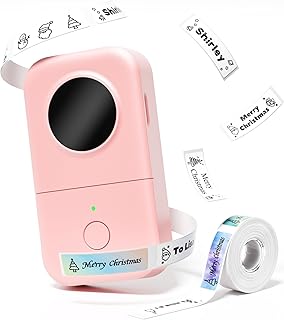 Phomemo D30 Label Maker - Portable Bluetooth Label Maker, Sticker Maker, Wireless Pocket Label Printer for iOS & Android, Easy to Use for Office, Home, Kitchen - Pink