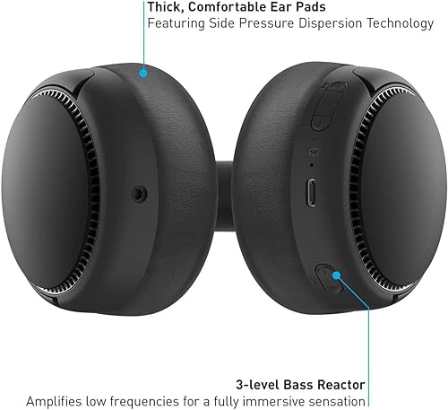 Miniatura 4 de Panasonic RB-M500B Deep Bass Inalámbrico Bluetooth Auriculares Inmersivos con XBS DEEP y Bass Reactor (Negro)