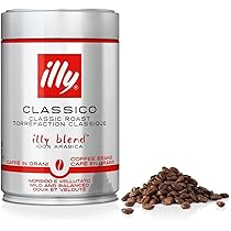 illy, Caffè in Grani da Macinare CLASSICO, 100% Arabica con Note di Fiori d’Arancio e Gelsomino, Gusto Morbido e Retrogusto Dolce, 1 Barattolo da 250g, Packaging May Vary