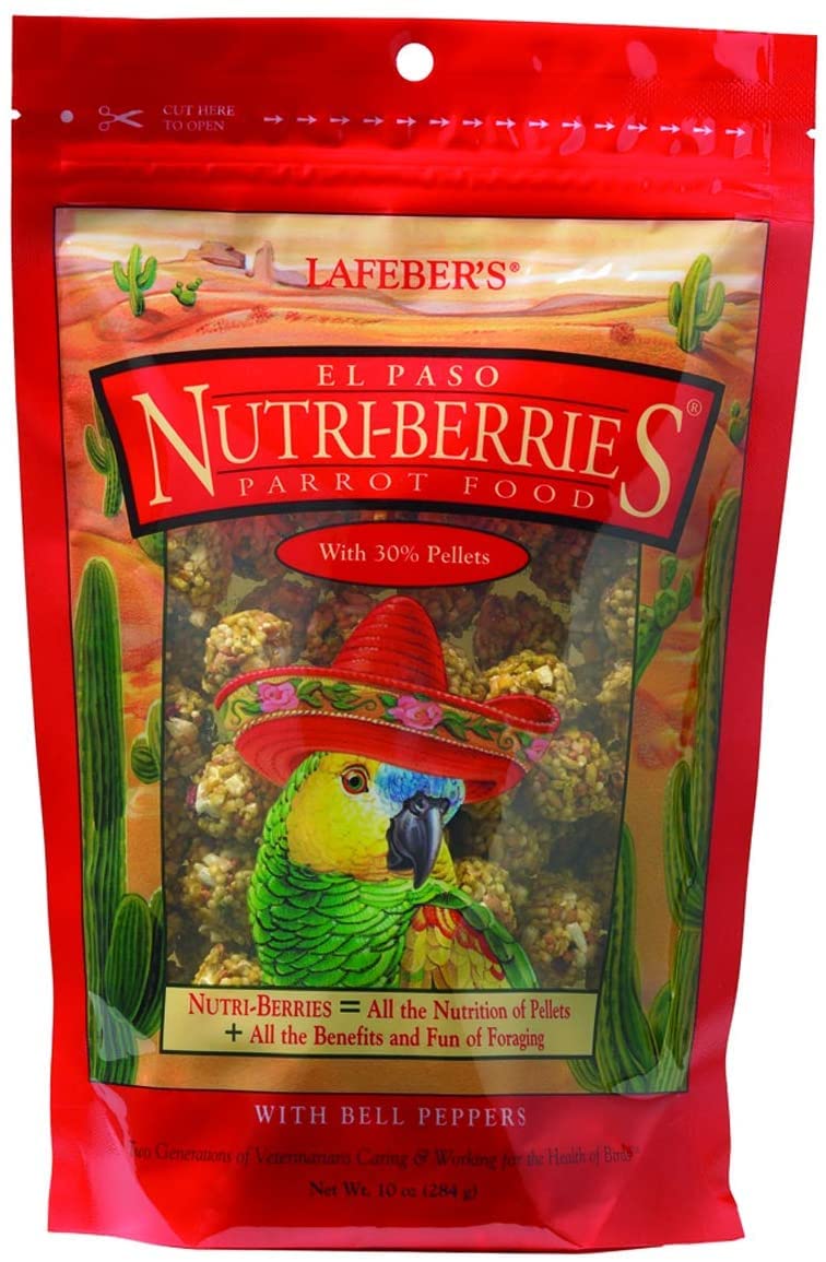 LAFEBER'S El Paso -Berries Pet Bird Food, Made with Non-GMO and Human-Grade Ingredients, for Parrots, 10 oz