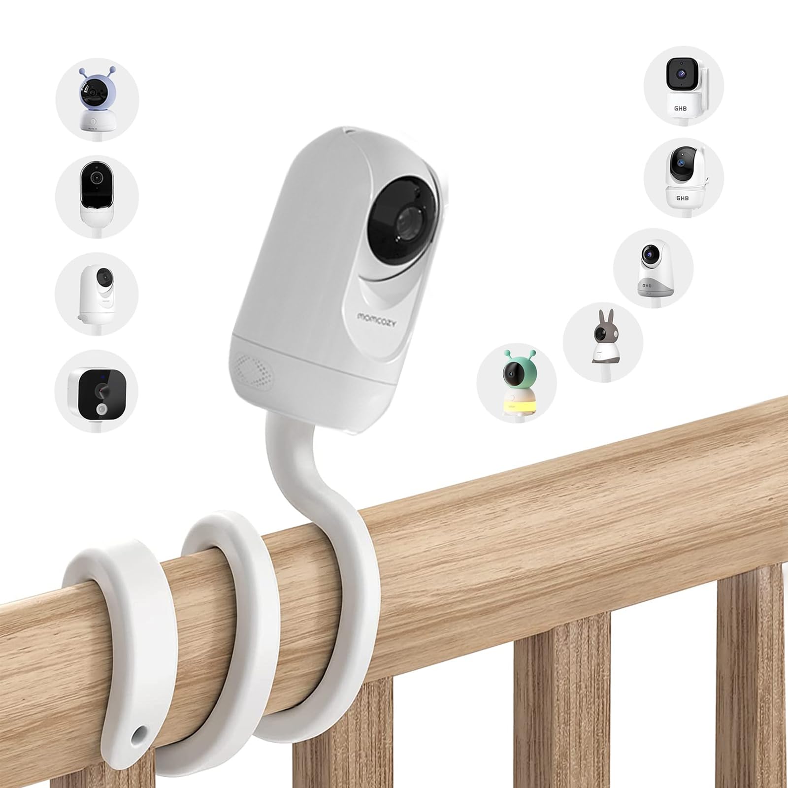 Holder for momcozy Baby Monitor BM01/BM03/BM04, Mounting Holder for ieGeek Baby 1T/OBVHNUA 900DE, Stand for Boifun Baby 2S/6T/VB805, Universal Holder Accessory for Baby Camera with ¼ Standard Thread