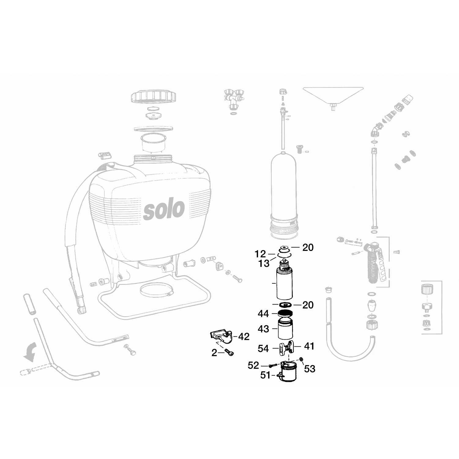 SOLO Sprayers Piston Pump Assembly Complete Kit
