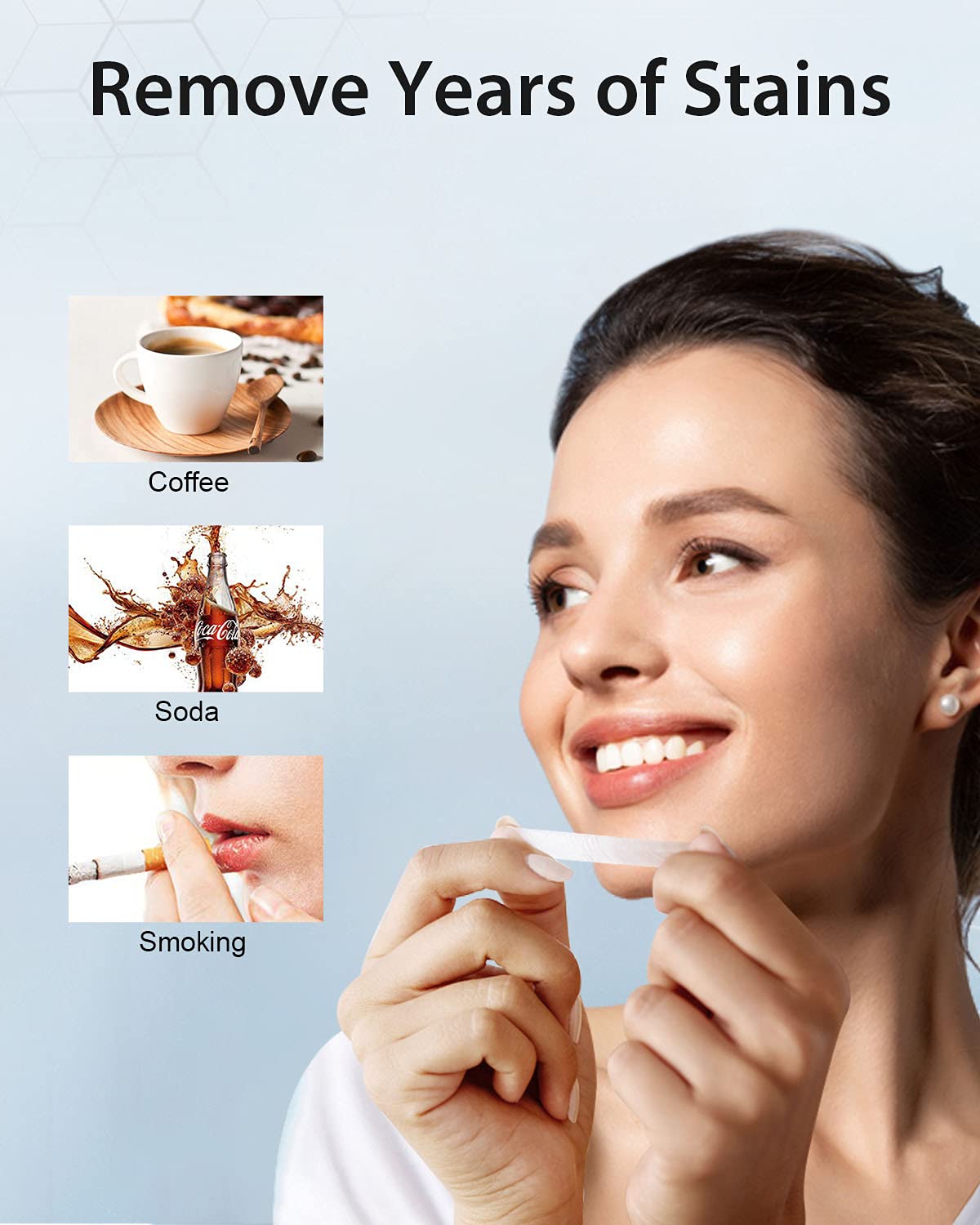 MySmile Teeth Whitening Strips, White Strips Teeth Whitening Kit, Non-Sensitive 14 Sets Teeth Whitener for Tooth Whitening, Helps to Remove Smoking Coffee Soda Wine Stain, Up to 10 Shades Whiter : Everything Else