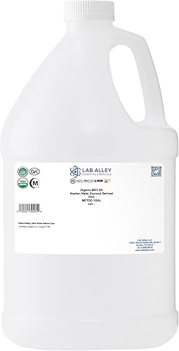Vista 4 de Lab Alley Aceite MCT, coco orgánico USDA, certificado Kosher, Halal, sin OMG, 5 galones