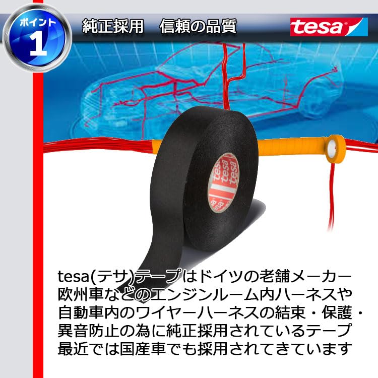 Amazon.co.jp: tesa テサテープ 51036 幅 約19mm×長さ 約25m×厚さ 約