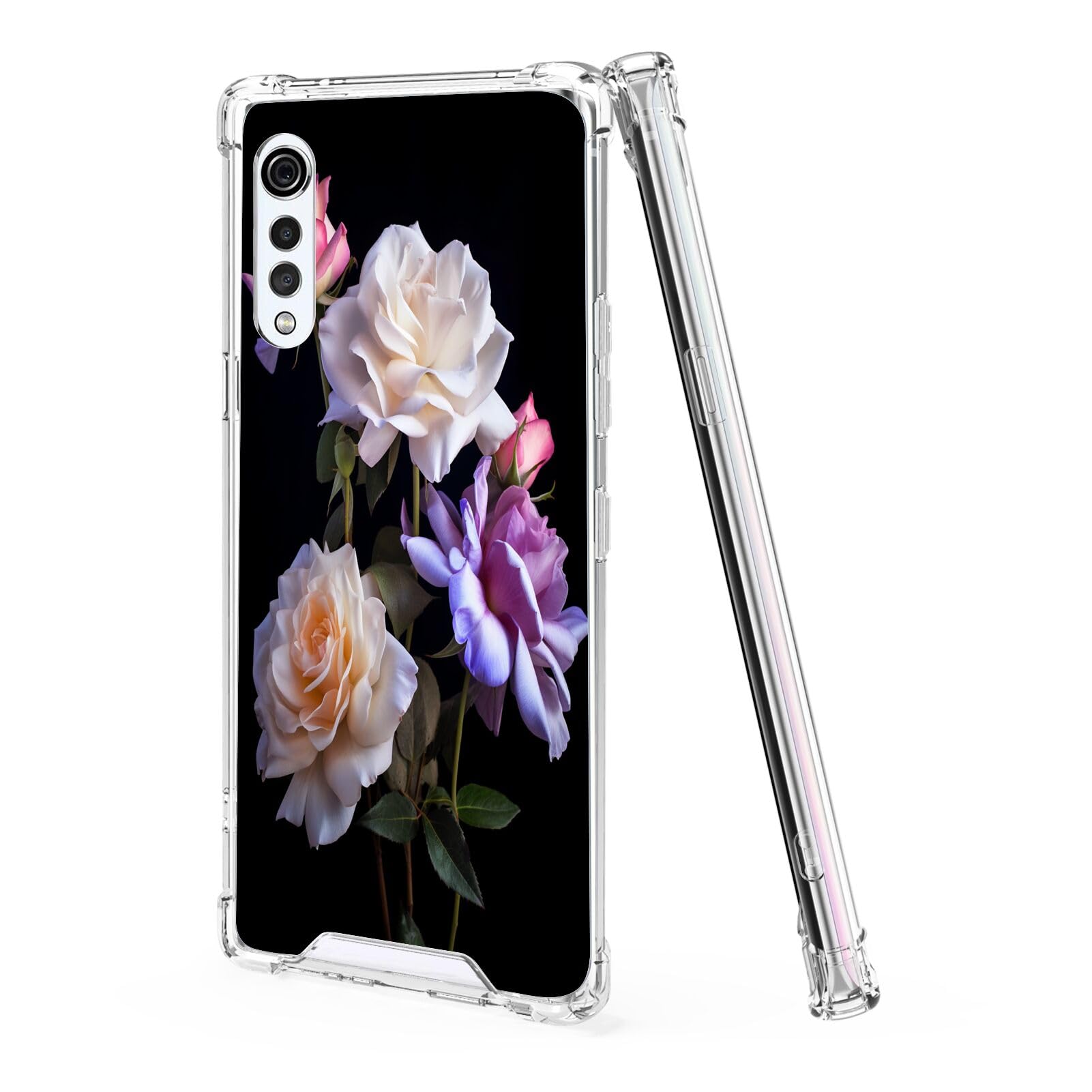 Xioolia Phone Case Fits Lg Velvet 5g With Rose Designer
