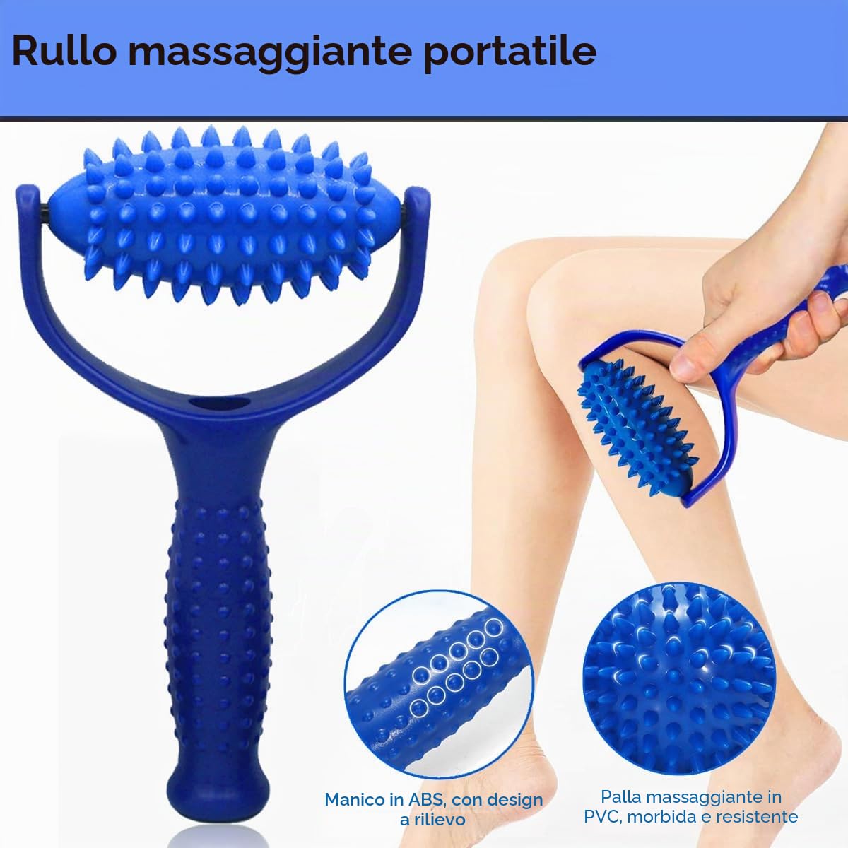 Set di 7 pallina massaggio piedi, pallina massaggio muscolare a forma di riccio, a 4 angoli, per fascite plantare, terapia dei trigger point, rilassamento miofasciale profondo dei tessuti