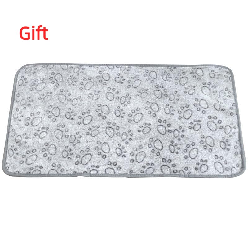 Caja de arena cubierta para gatos grande de plástico gris miniatura 7