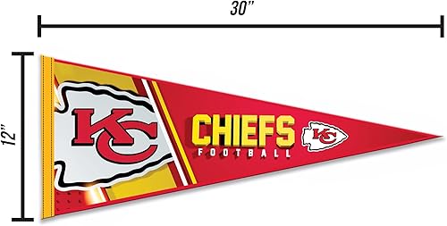 Vista 52 de Rico Industries NFL Football Primary 12" x 30" Felt Wall Décor Pennant - Great for Home/Bed Room/Man Cave Décor