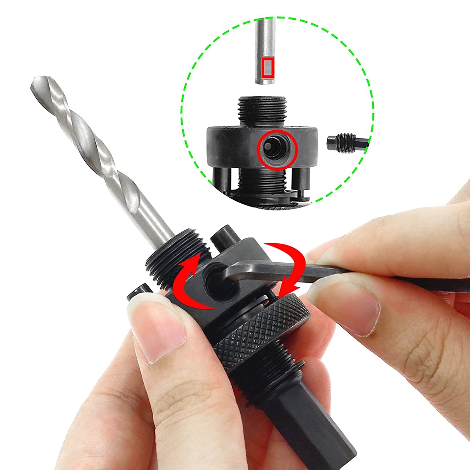 Otwornica 25,4 cm z wytrzymałym uchwytem, głębokość cięcia 3,5 cm, wiertło bimetalowe ze stali szybkotnącej do płynnego cięcia desek drewnianych, tworzyw sztucznych, ścianek działowych