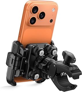 Lamicall Motorcycle Bike Phone Mount - [Dual Vibration Dampener] [Camera Friendly] Bike Phone Holder Handlebar Clamp, Bicy...
