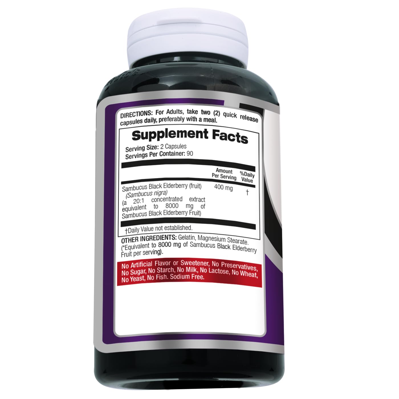 FITO MEDIC'S Lab Elderberry Supplement, Sambucus Black Elderberry, 180 Capsules — Amazon image 10