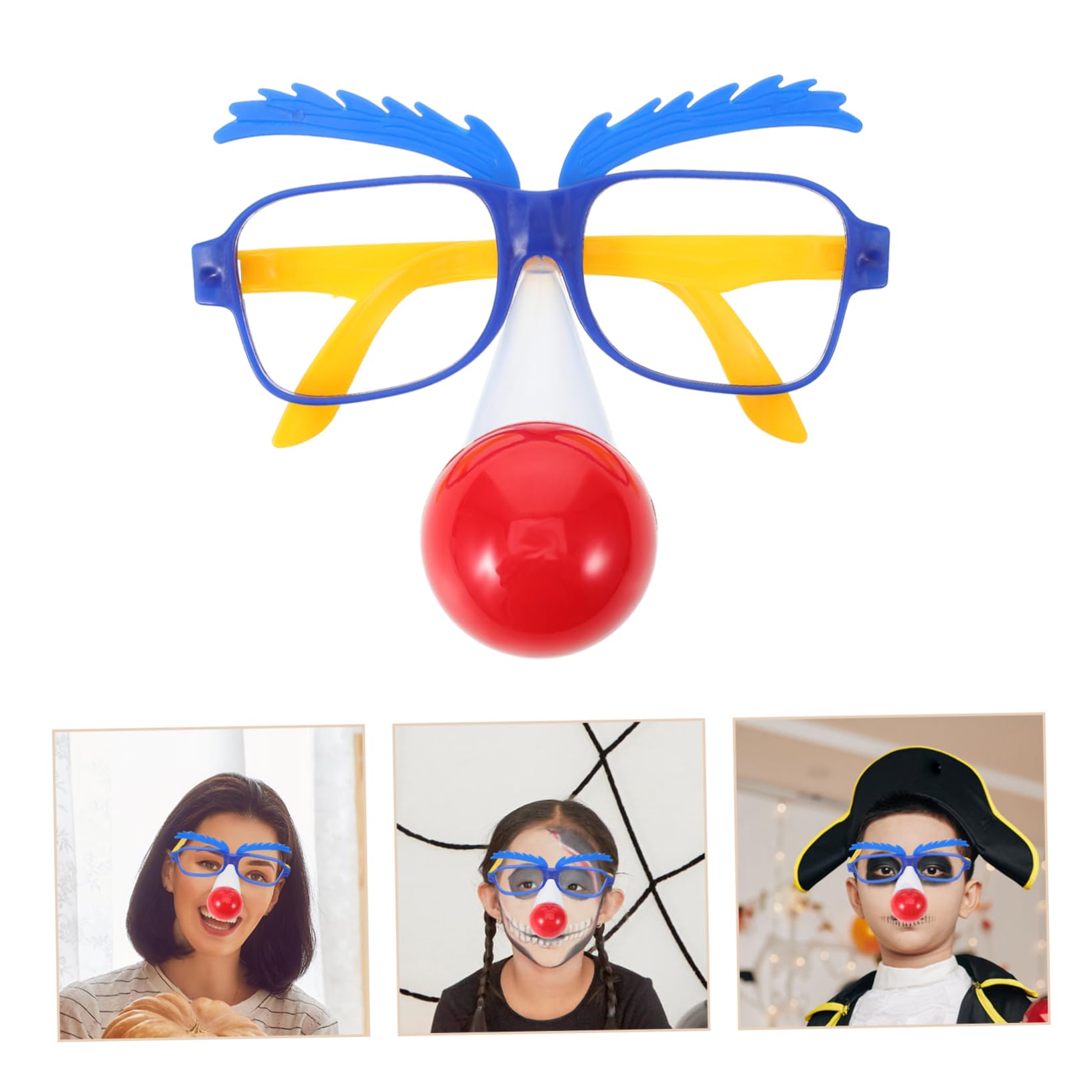 FOMIYES Adult Fake Clown Glasses Party Clown Glasses Decoration Cosplay Accessories Performance