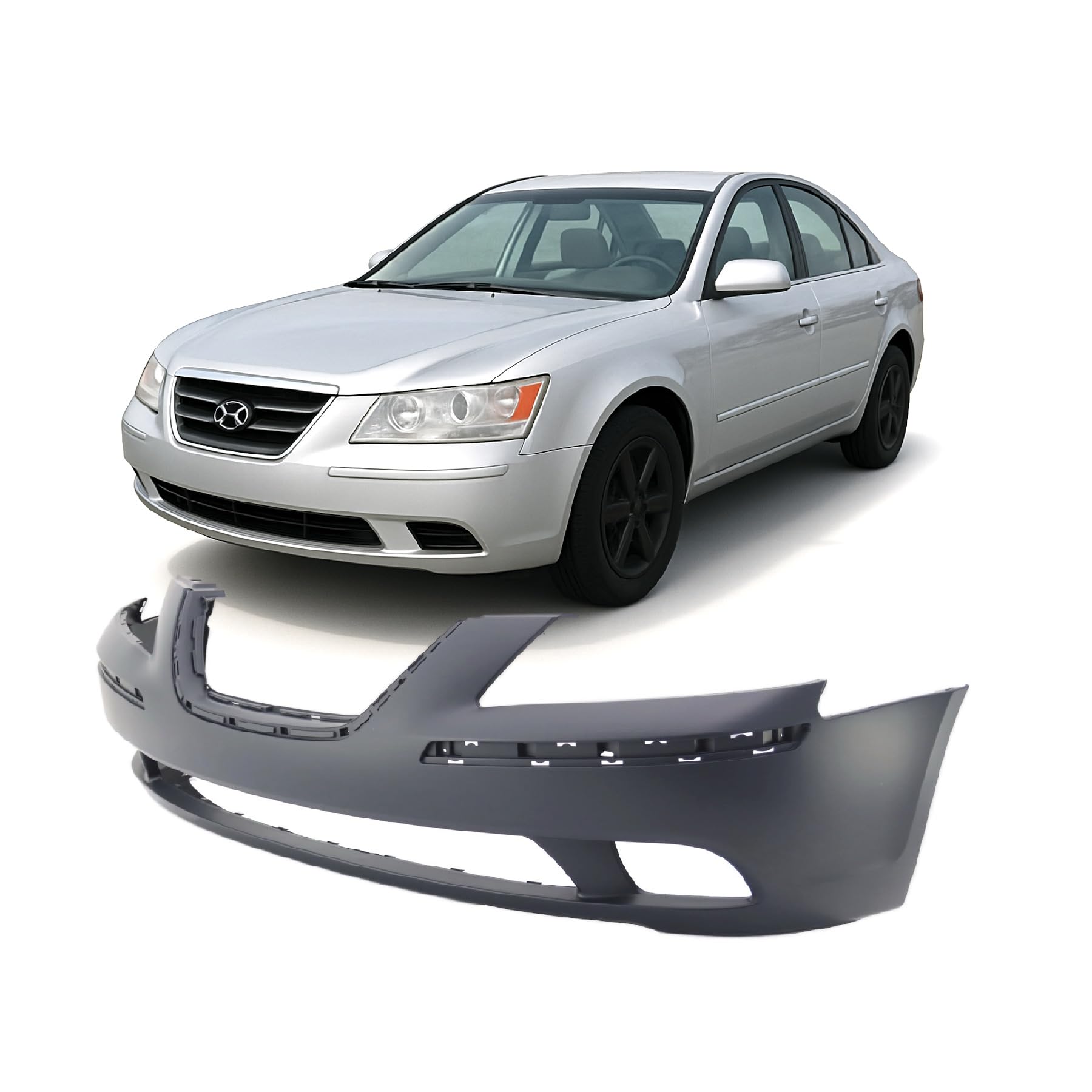 FitParts Compatible with Hyundai Sonata 2009–2010 Front Bumper Cover