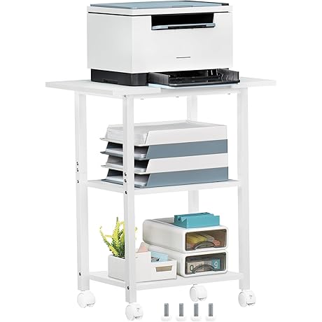 Lerliuo 3-Tier Printer Stand: Maximize Space and Enhance Productivity