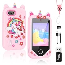 Weinsamkeit Smartphone per Bambini con Fotocamera e 32GB Card – Giocattoli per Bambine 3-4 Anni, Telefono Cellulare Unicorno Giocattolo Regalo per 3-9 Anni Ragazze